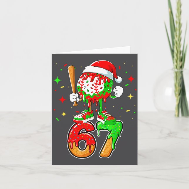 Carte Baseball Drip Number 67 Meme Ice Cream Dripng Chri (Devant)