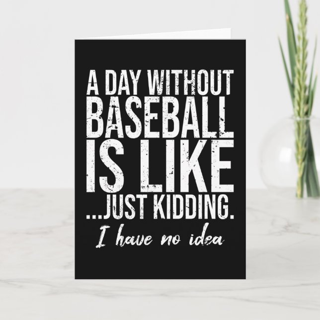 Carte Baseball drôle idée cadeau sportif (Devant)