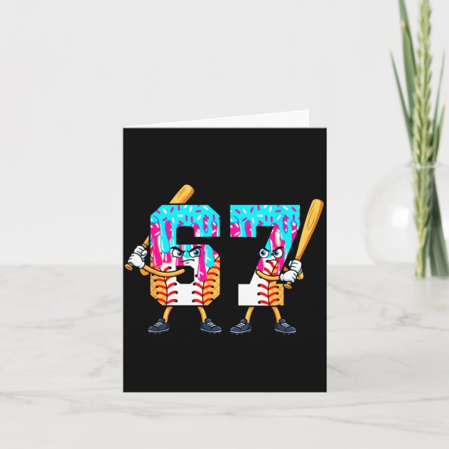 Carte Baseball Ice Cream 67 Six Seven Cool Player 6 7 Dr (Devant)