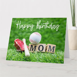 Carte Baseball Joyeux Anniversaire Baseball Maman maman