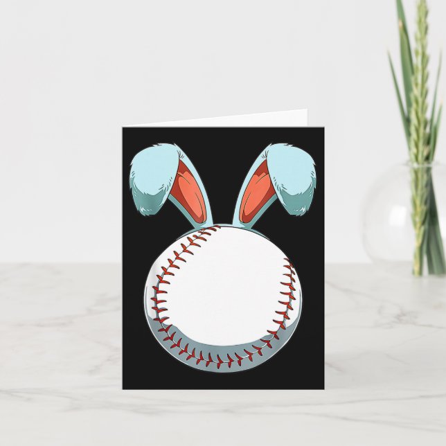 Carte Baseball Lapin de Pâques OEufs de Pâques Chasse Ba (Devant)