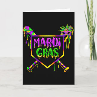 Carte Baseball Mardi Gras Carnival Party Mask Ice Cream