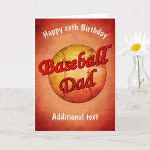 Carte Baseball Papa mignon Anniversaire 