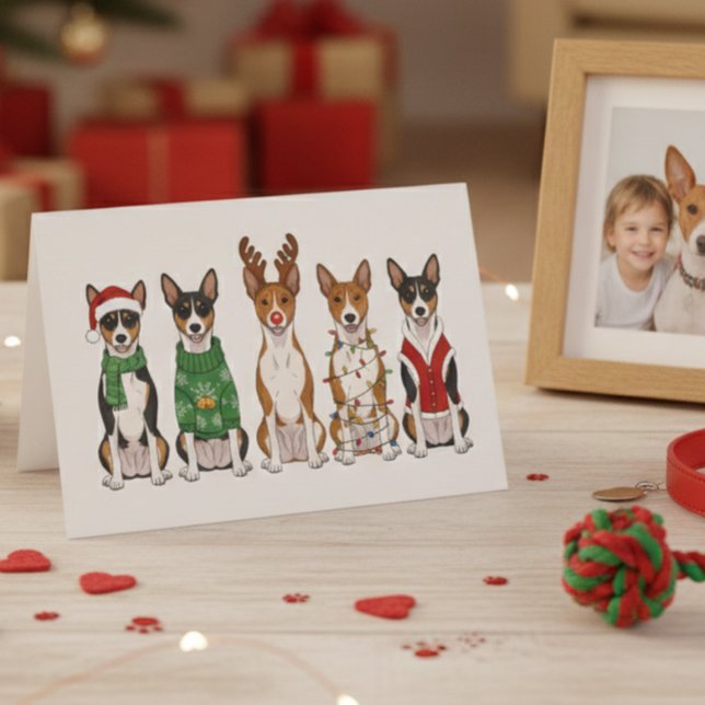 Carte Basenjis de Noël  (Créateur téléchargé)