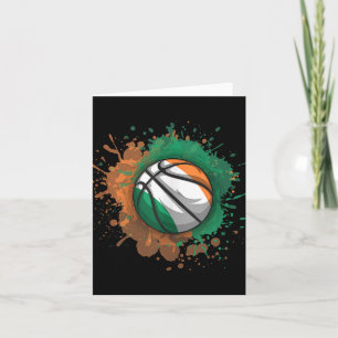 Carte Basket-ball avec Débardeur drapeau Irlande