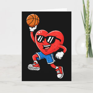 Carte Basket-ball de la Saint-Valentin pour adolescents 