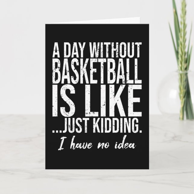 Carte Basket-ball, drôle de cadeau sportif (Devant)