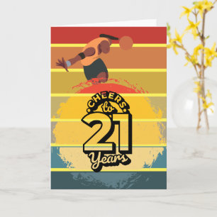 Carte Basket-ball fête le 21e anniversaire sur Sun Set