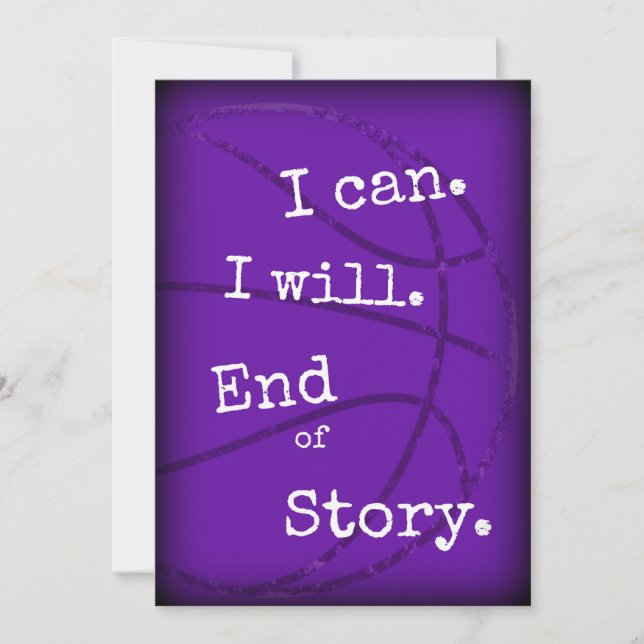 Carte Basket-ball Motivational Cards pourpres (Devant)
