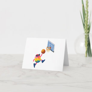 Carte Basket-ball player Easter Egg Funny Sports Boys Ki
