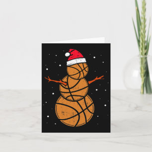 Carte Basket Drôle Pour Garçons Filles Noël Snowman