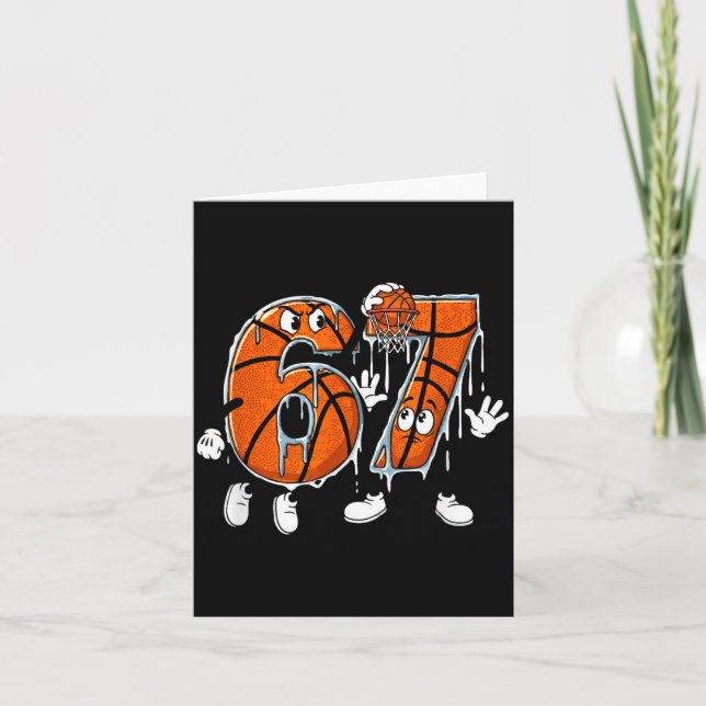 Carte Basketball 67 Six Seven Cool Meme 6 7 Funny Drip N (Devant)