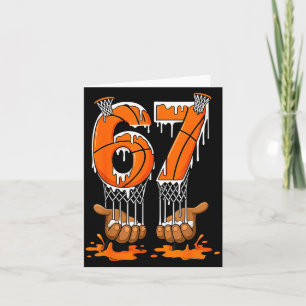 Carte Basketball 67 Six Seven Drôle Gen Alpha Meme Drip