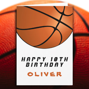 Carte Basketball balle moderne garçon Joyeux anniversair