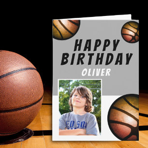 Carte Basketball Balls Sports Enfants Joyeux Anniversair