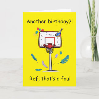 Carte Basketball Birthday Foul Called Celebration