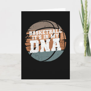 Carte Basketball C'est dans mon ADN pour amateur de Ba