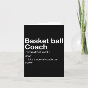 Carte Basketball Coach Cadeau Amusant Basketball Définit