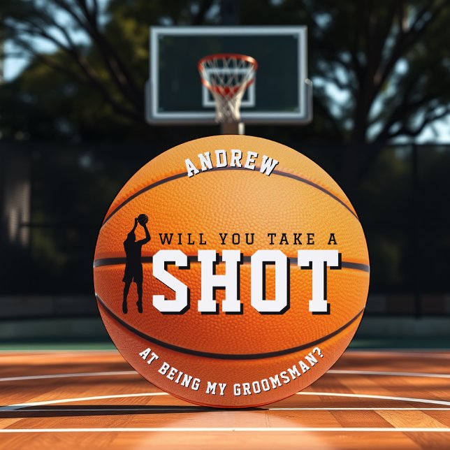 Carte Basketball Groomsman Proposal Take a Shot (Basketball Groomsman Proposal Take a Shot
)