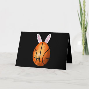Carte Basketball Lapin Oeufs de lapin Jour de Pâques 202