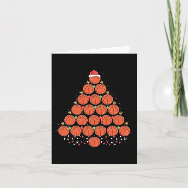 Carte Basketball Noël Arbre tenue Noël Noël (Devant)