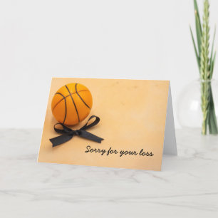 Carte Basketball sympathie avec le ruban noir désolé
