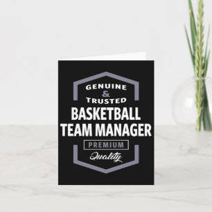 Carte Basketball Team Manager Logo Idées cadeaux