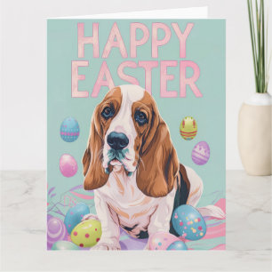 Carte Basset Hound Bonne Pâques