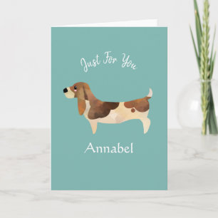 Carte Basset Hound Personnalisé Super Mignon