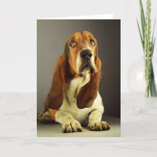 Carte Basset Hound Puppy Dog Blond Note Card