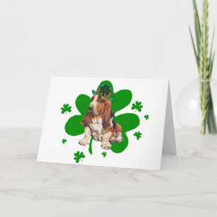 Carte Basset Hound St. Paddys Day