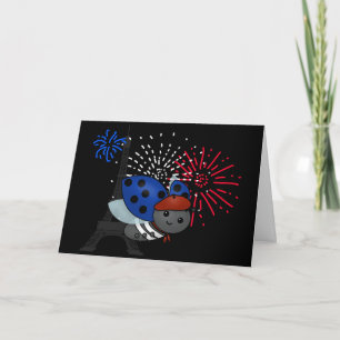 Carte Bastille Day Ladybug, sourire