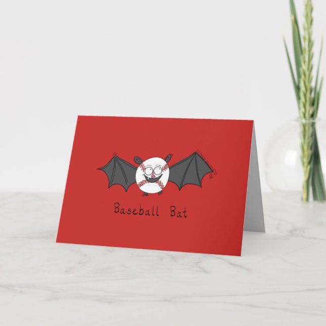 Carte Bat De Baseball - Funny Baseball Bat Pun Card (Devant)