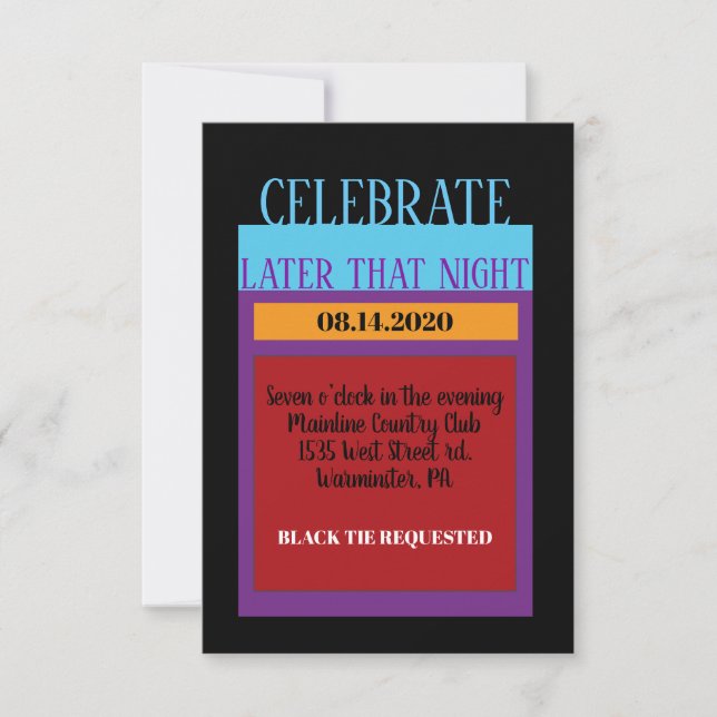 Carte Bat mitzvah AMPERSAND BNAI MITZVAH Bar Party (Devant)