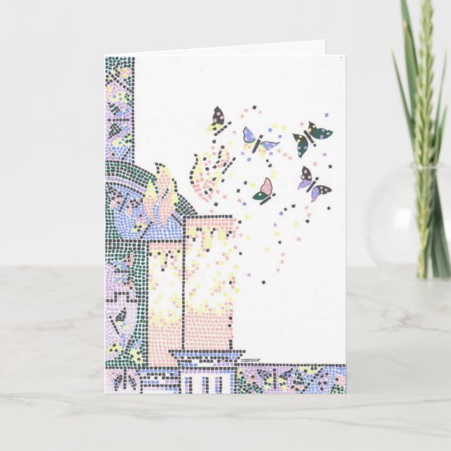 Carte Bat mitzvah de mosaïque (Devant)