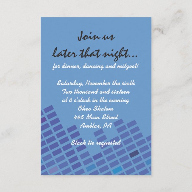 Carte Bat mitzvah Invitation à la barre de rouleau (Devant)