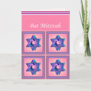 Carte Bat mitzvah Star of David