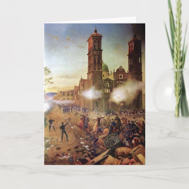 Carte Bataille de Puebla Histoire du Mexique (Devant)