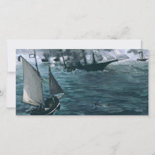 Carte Bataille USS Kearsarge et CSS Alabama Manet