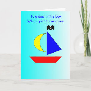 Carte Bateau 1er anniversaire