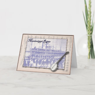 Carte Bateau à  vapeur et musique