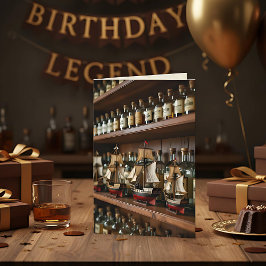 Carte Bateau, Bateaux, Bouteilles de Booze Anniversaire