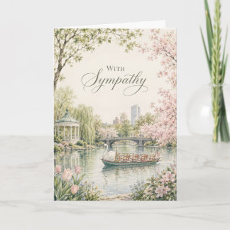Carte Bateau cygne de sympathie du jardin public