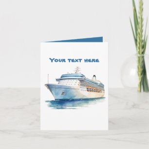 Carte Bateau de croisière amusant ajouter du texte
