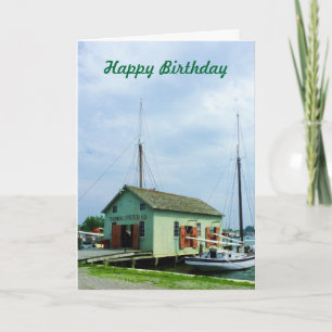 Carte Bateau de Oyster Shack - Hommes d'anniversaire