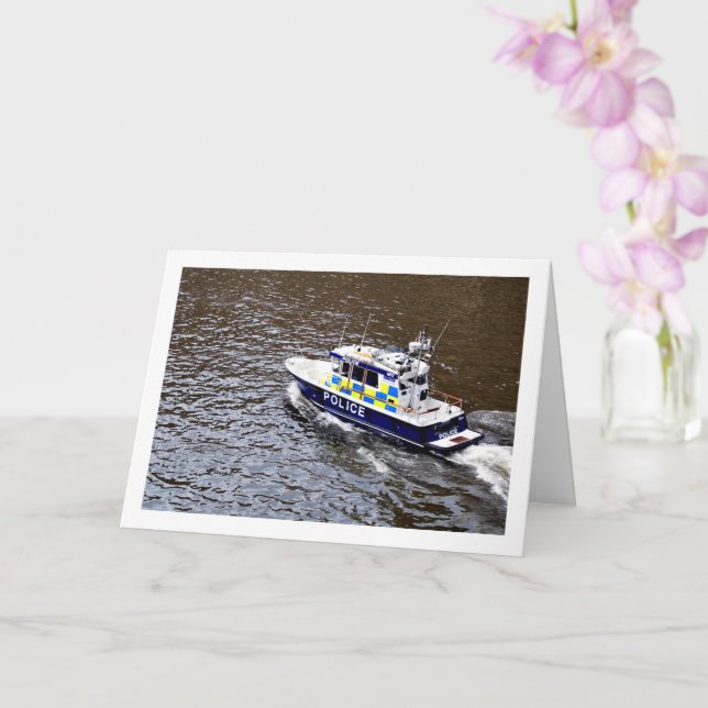 Carte Bateau de police sur la Tamise, Londres (Orchidée)