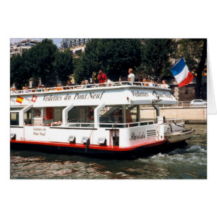Carte bateau sur la Seine à Paris