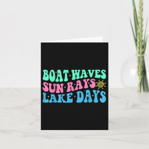 Carte Bateau Waves Sun Rays Lake Days Summer Vacances Re