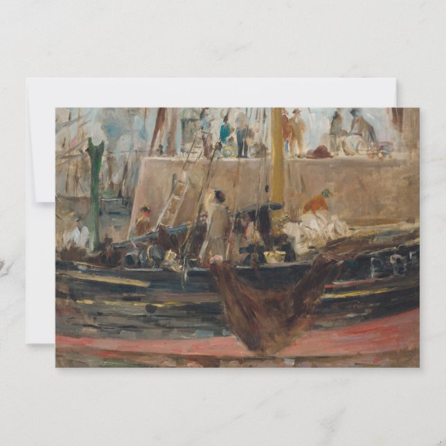 Carte Bateaux à Quay | Berthe Morisot (Devant)