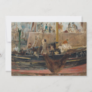 Carte Bateaux à Quay   Berthe Morisot
